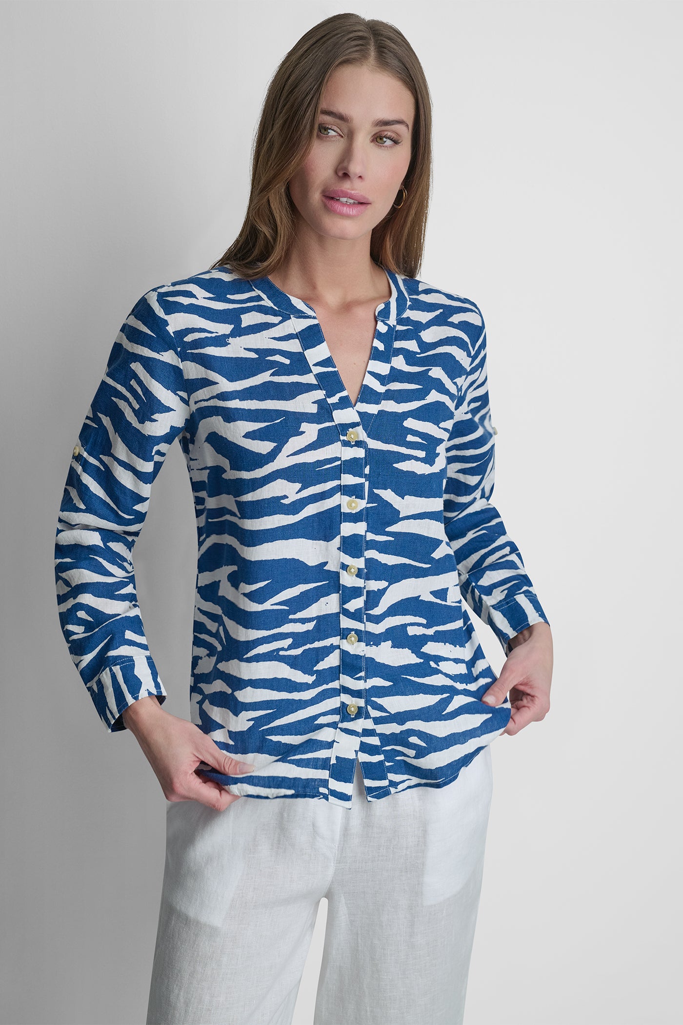 LINEN PRINTED SHIRT - Tidal Break - 7