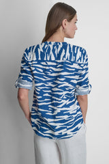 LINEN PRINTED SHIRT - Tidal Break - 3