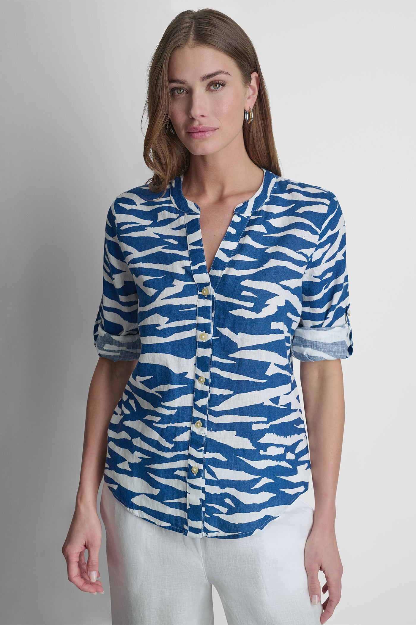 LINEN PRINTED SHIRT - Tidal Break - 2
