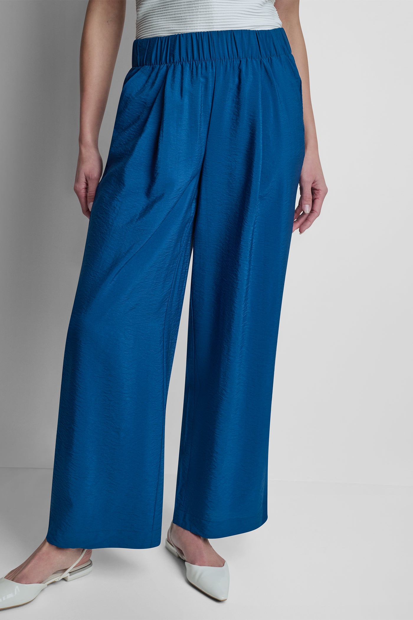 MID-RISE WIDE LEG PANT - Admiral - 2