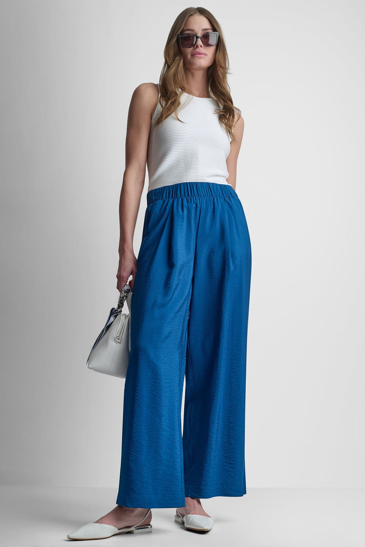 MID-RISE WIDE LEG PANT - Admiral - 1