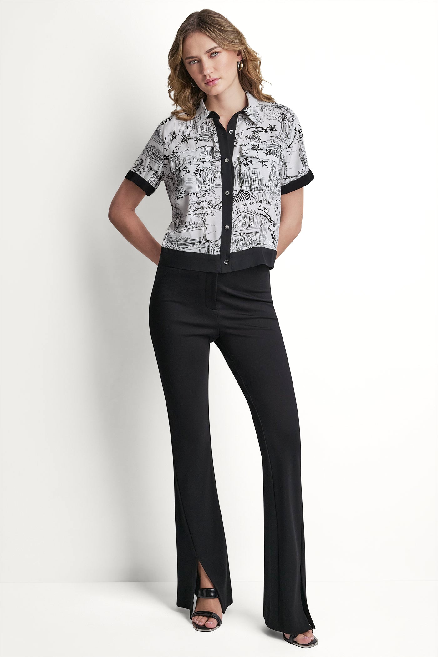 PRINTED CAMP SHIRT - NY Toile White - 5