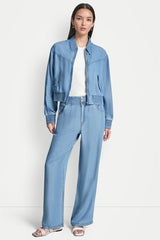 TENCEL BOMBER JACKET - Stream - 2
