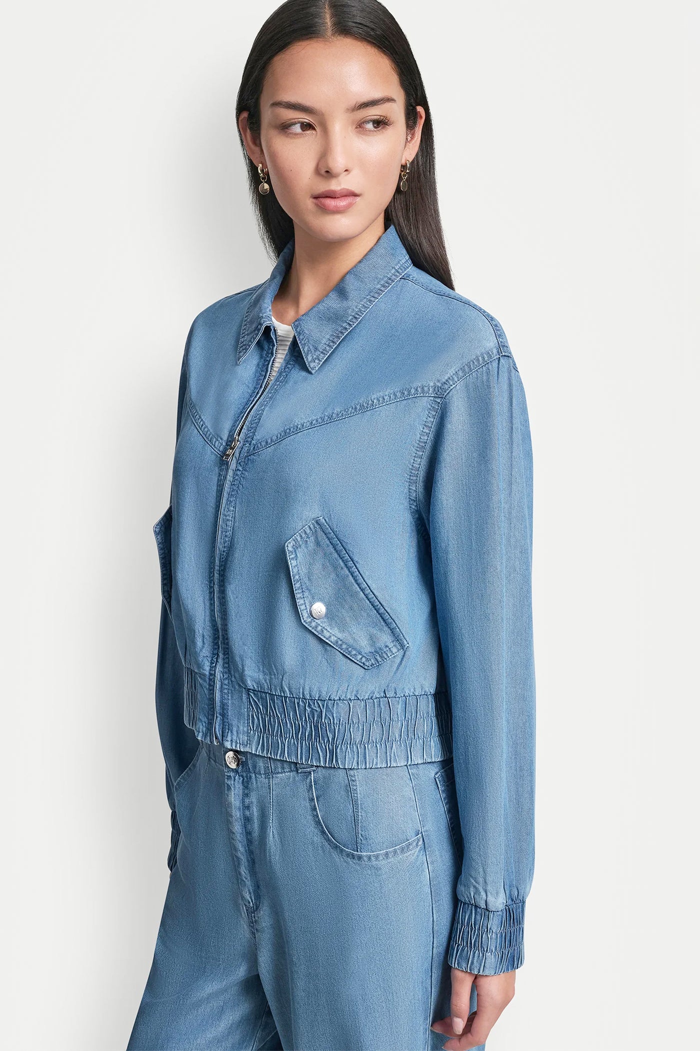 TENCEL BOMBER JACKET - Stream - 4