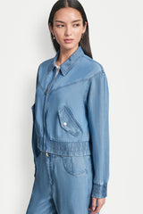 TENCEL BOMBER JACKET - Stream - 4