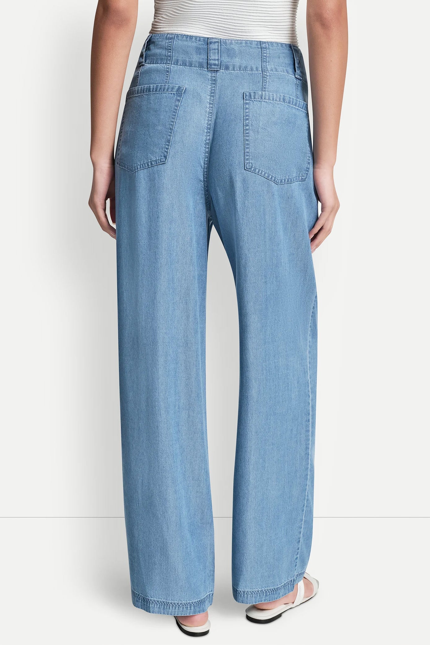 HIGH-RISE TENCEL WIDE LEG TROUSER JEAN - Stream - 3