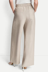 SEAMED WIDE LEG PULL-ON PANT - Pebble - 3
