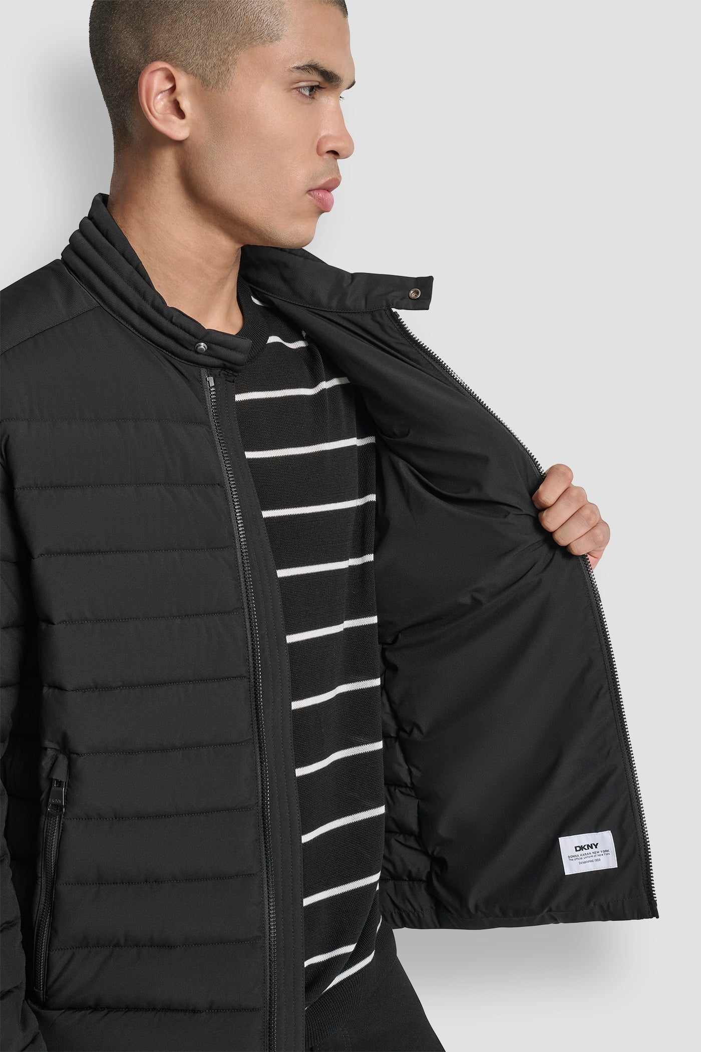 LIGHT WEIGHT MOTO JACKET - Black - 6