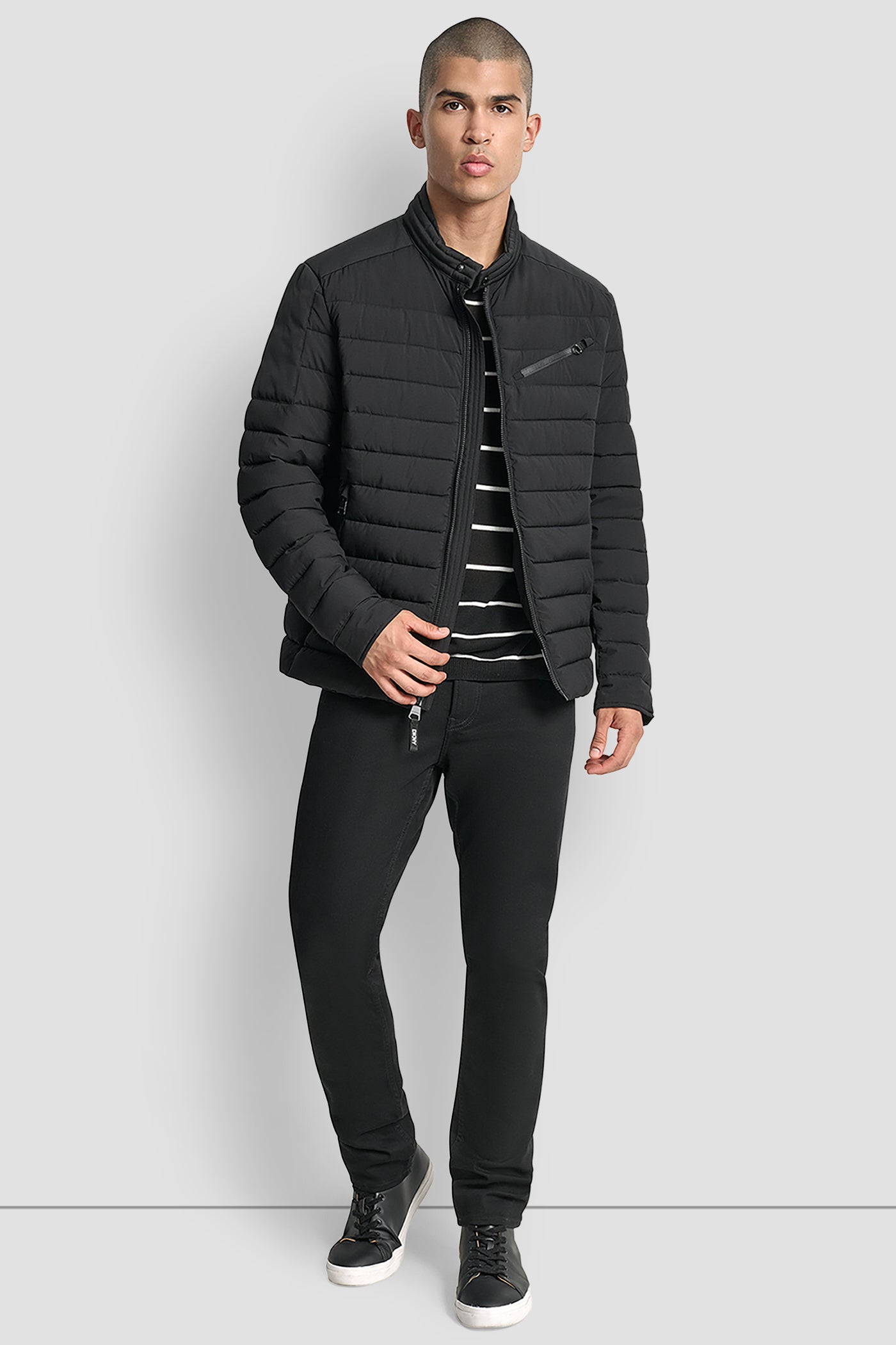 LIGHT WEIGHT MOTO JACKET - Black - 7