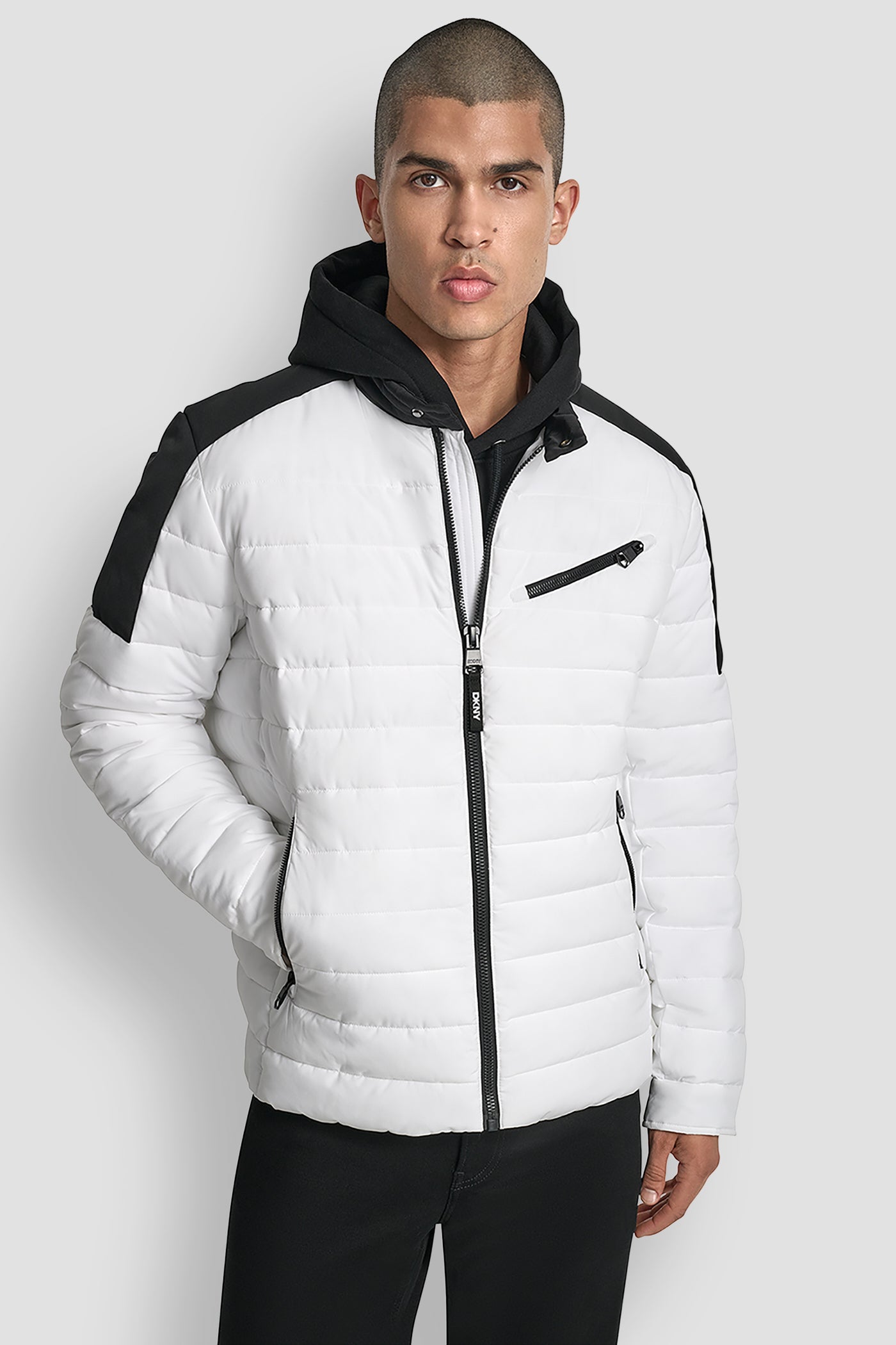 LIGHT WEIGHT MOTO JACKET - White - 1