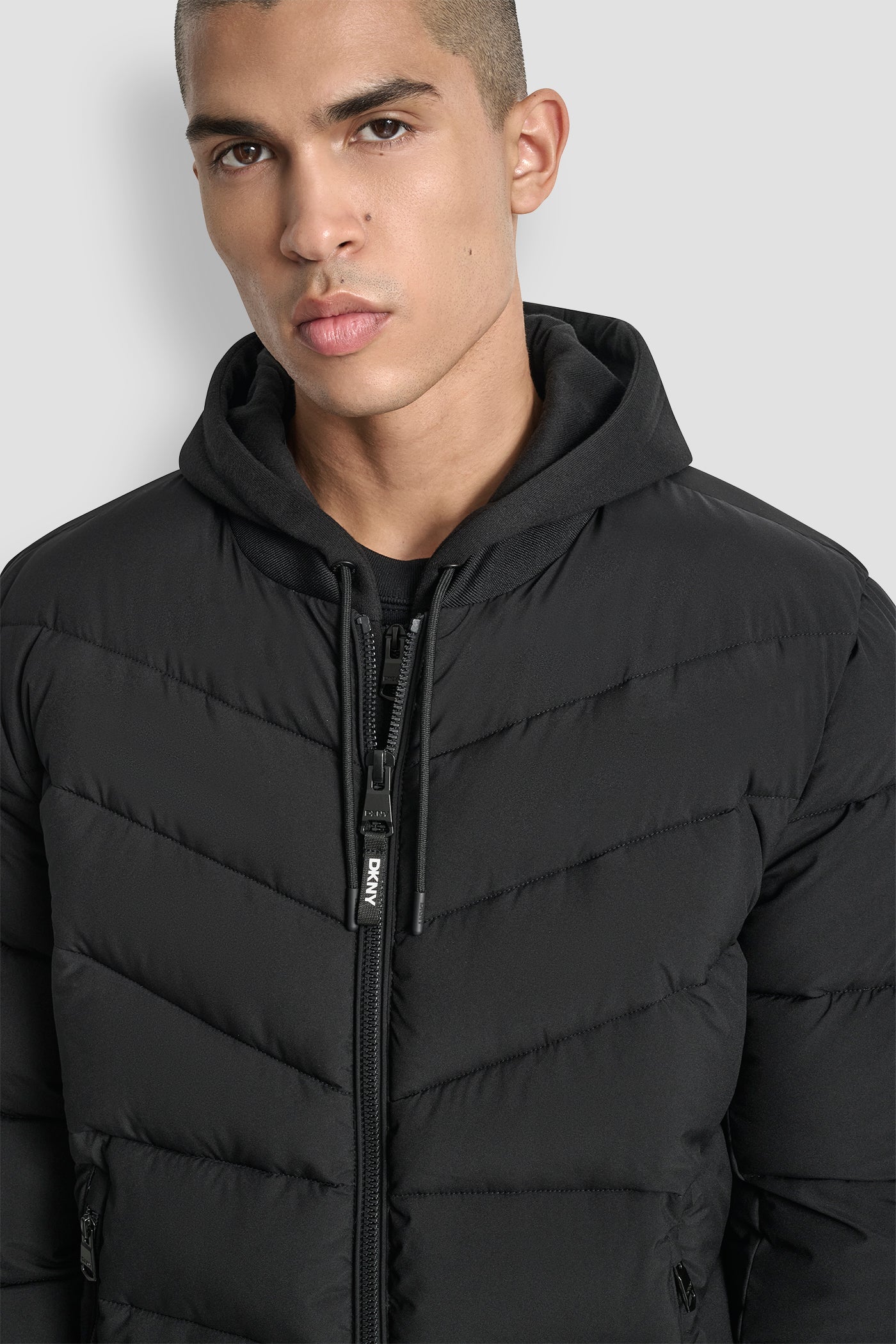 STRETCH BOMBER JACKET - Black - 11