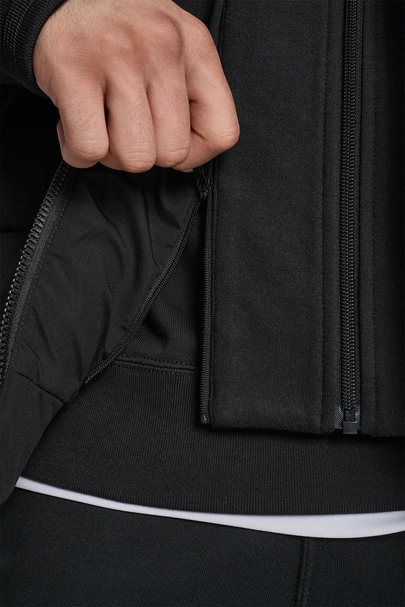 STRETCH BOMBER JACKET - Black - 8