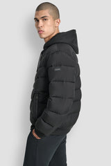 STRETCH BOMBER JACKET - Black - 4