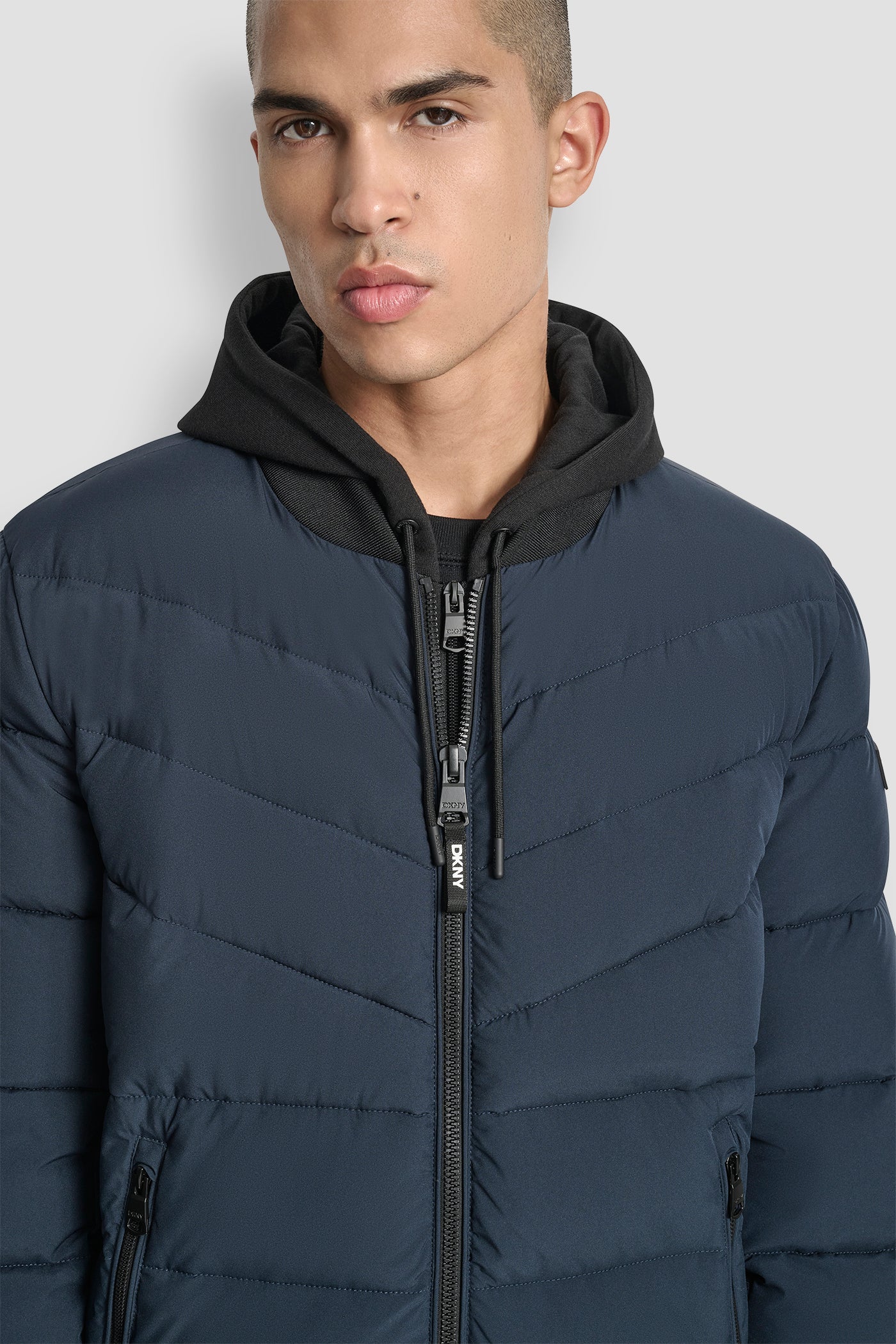 STRETCH BOMBER JACKET - NAVY - 6
