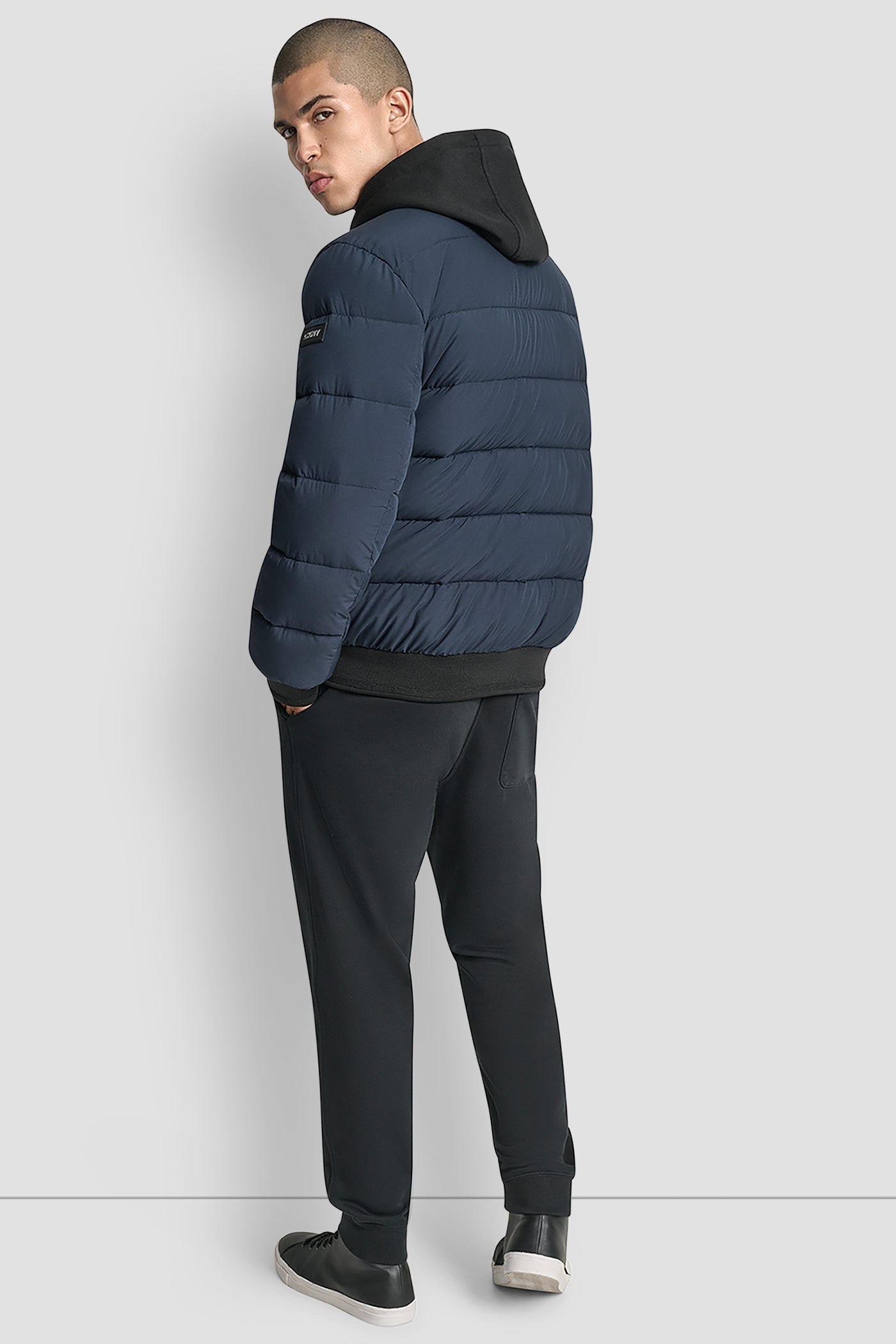 STRETCH BOMBER JACKET - NAVY - 2