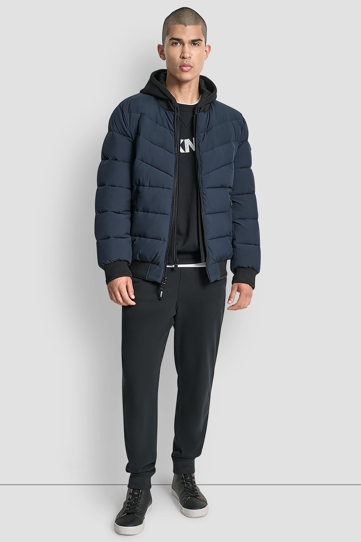 STRETCH BOMBER JACKET - NAVY - 13