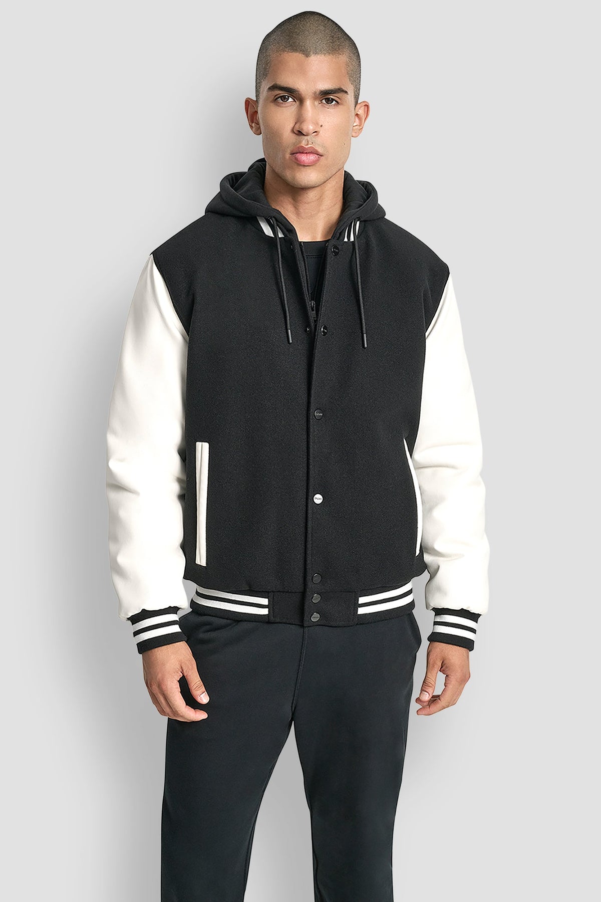 VARSITY JACKET - Black - 1
