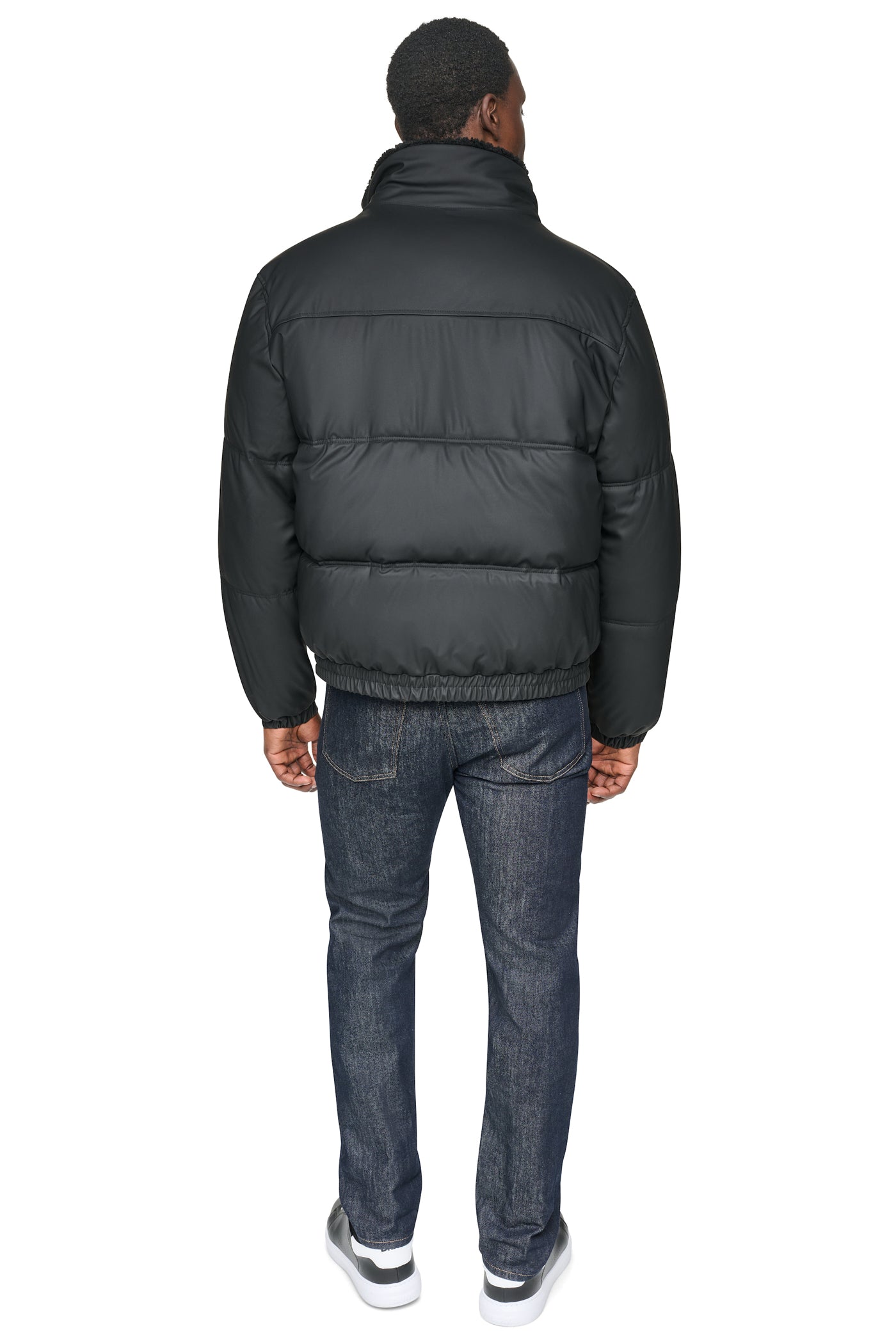 QUILTED BOMBER JACKET - Black - 5