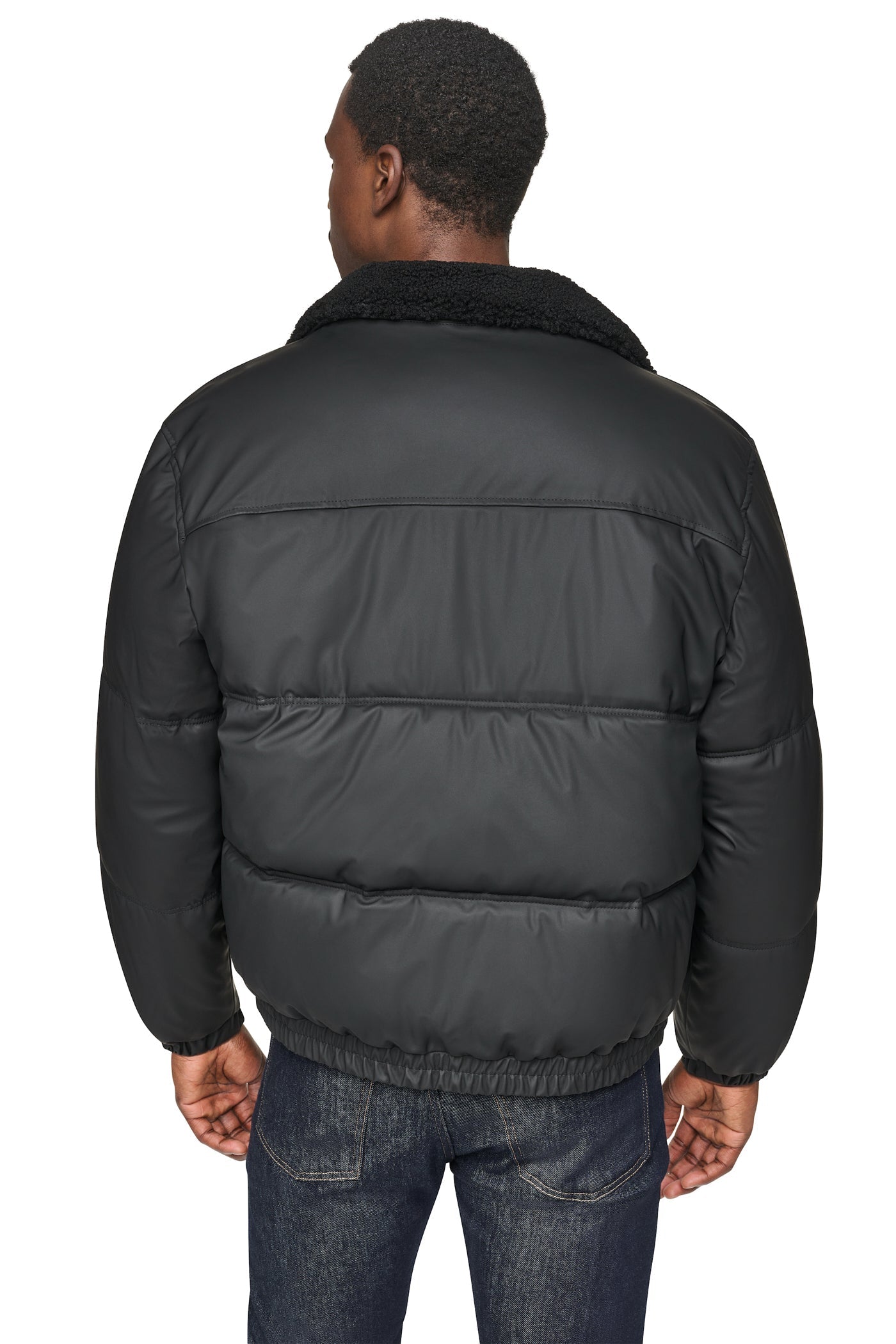 QUILTED BOMBER JACKET - Black - 3