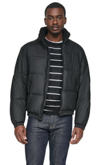 QUILTED BOMBER JACKET - Black - 1