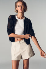 MID-RISE SHORT WITH PATCH POCKETS - Eggnog - 2