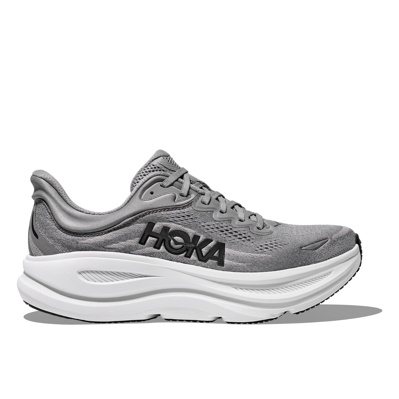 Hoka Bondi 9 Running Shoe ¨C Men's - Stucco/Grout/Black/Black/Black/White/Cosmic Grey/Ultramarine/Drizzle/Downpour/Frost/Pale