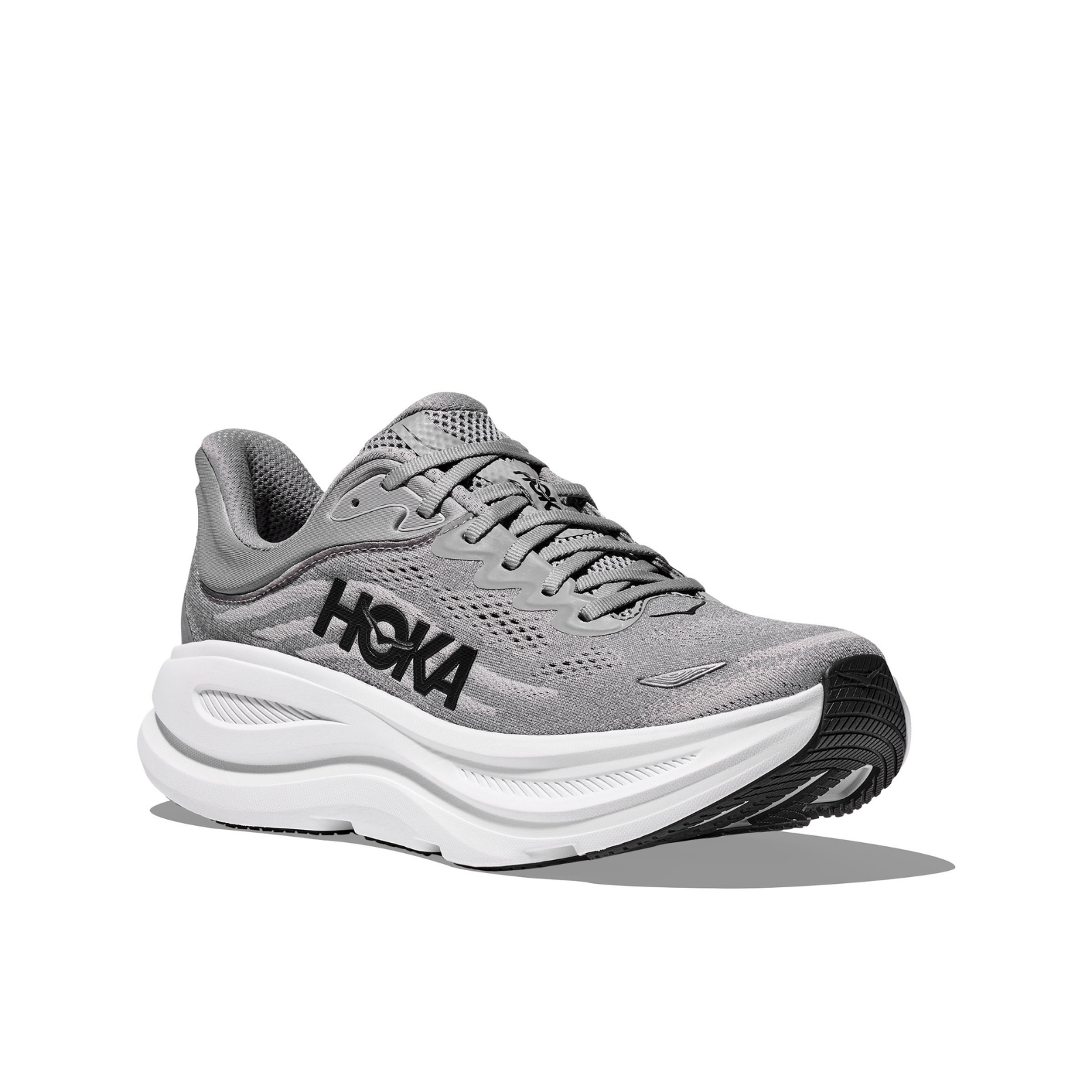 Hoka Bondi 9 Running Shoe ¨C Men's - Stucco/Grout/Black/Black/Black/White/Cosmic Grey/Ultramarine/Drizzle/Downpour/Frost/Pale