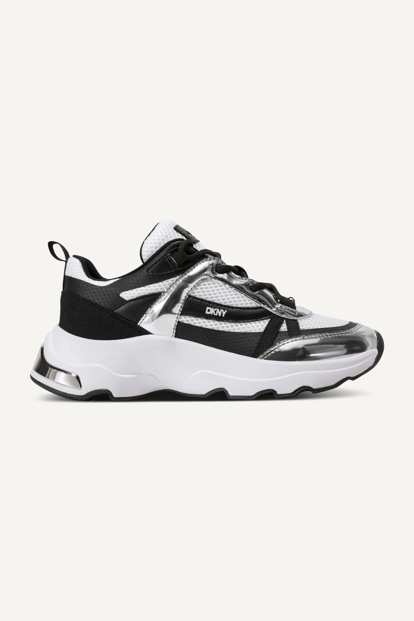 JUNA LACE-UP SNEAKER - White/Nickel - 1