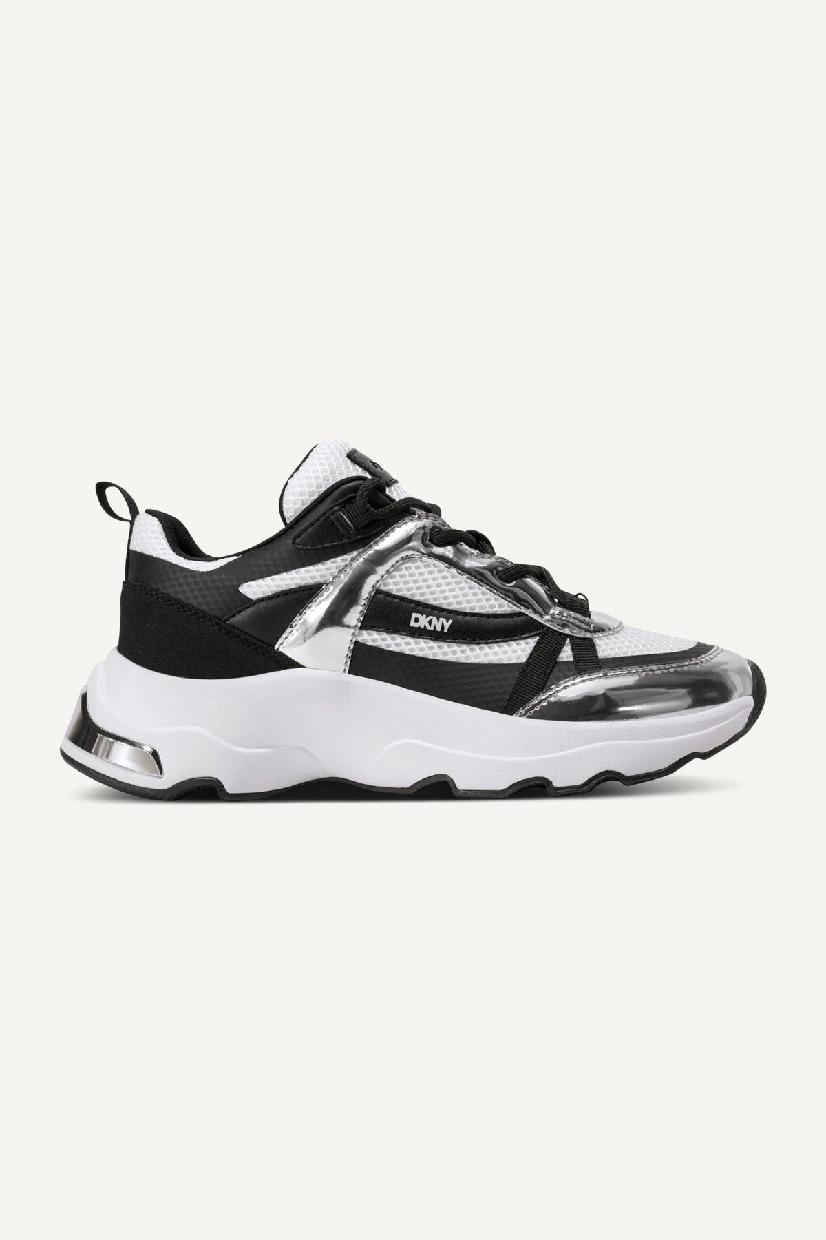 JUNA LACE-UP SNEAKER - White/Nickel - 1