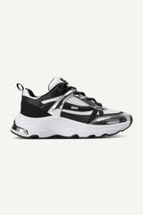 JUNA LACE-UP SNEAKER - White/Nickel - 1
