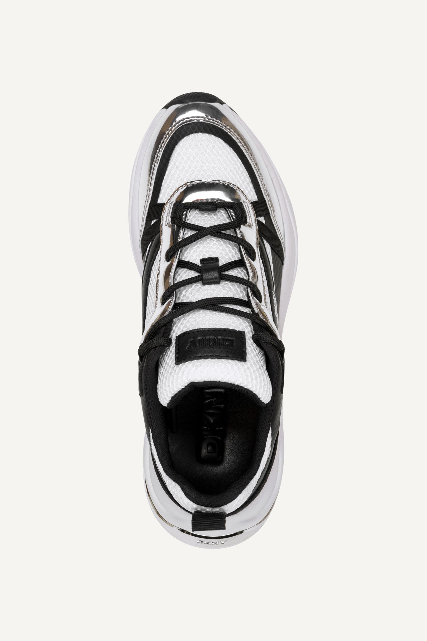 JUNA LACE-UP SNEAKER - White/Nickel - 3
