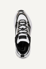 JUNA LACE-UP SNEAKER - White/Nickel - 3
