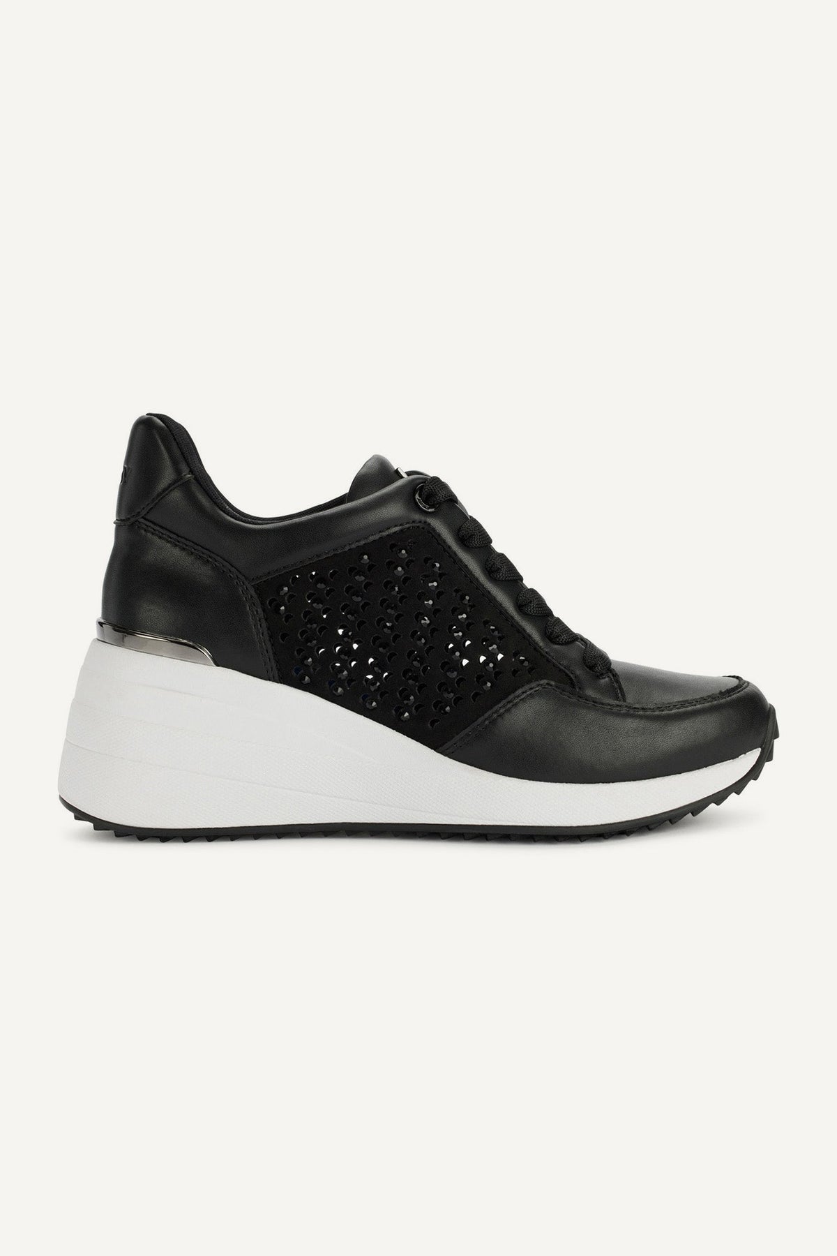 KALINDA WEDGE SNEAKER - BLACK/BLACK - 1