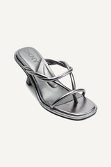 RABUN STRAPPY HEEL - NICKEL - 2