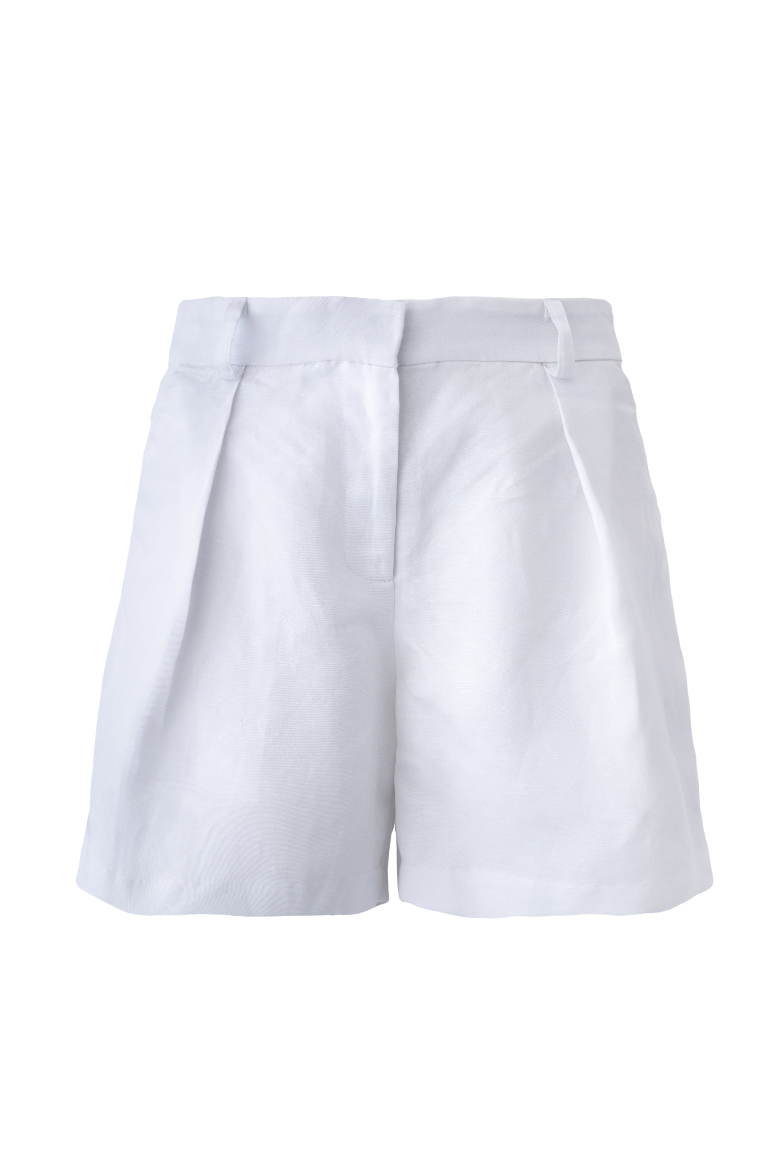 HIGH-RISE SHORTS - Ivory - 3