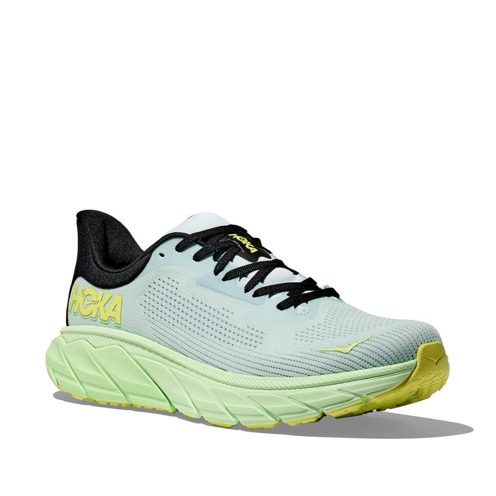 Hoka Arahi 7 Running Shoe ¨C Men's - Black/White/Droplet/Druzy/Frost/Gold/Outer Space/White - 25