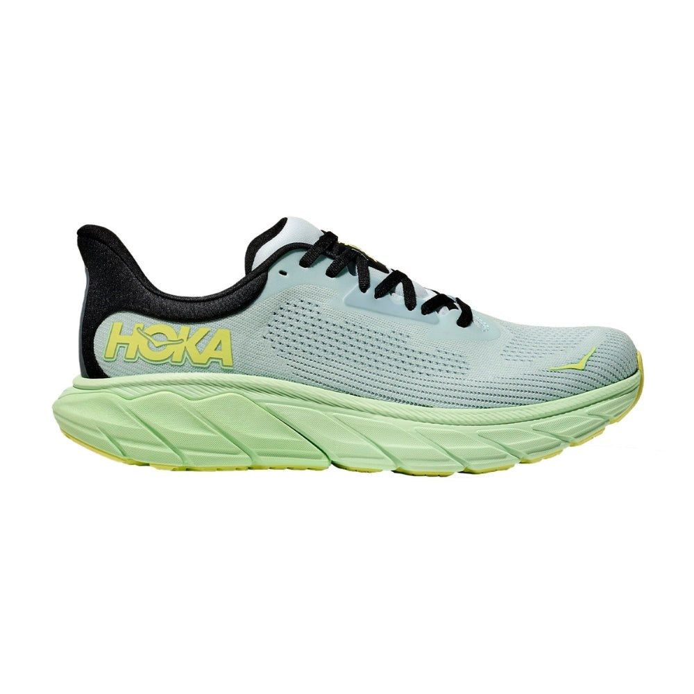 Hoka Arahi 7 Running Shoe ¨C Men's - Black/White/Droplet/Druzy/Frost/Gold/Outer Space/White - 7