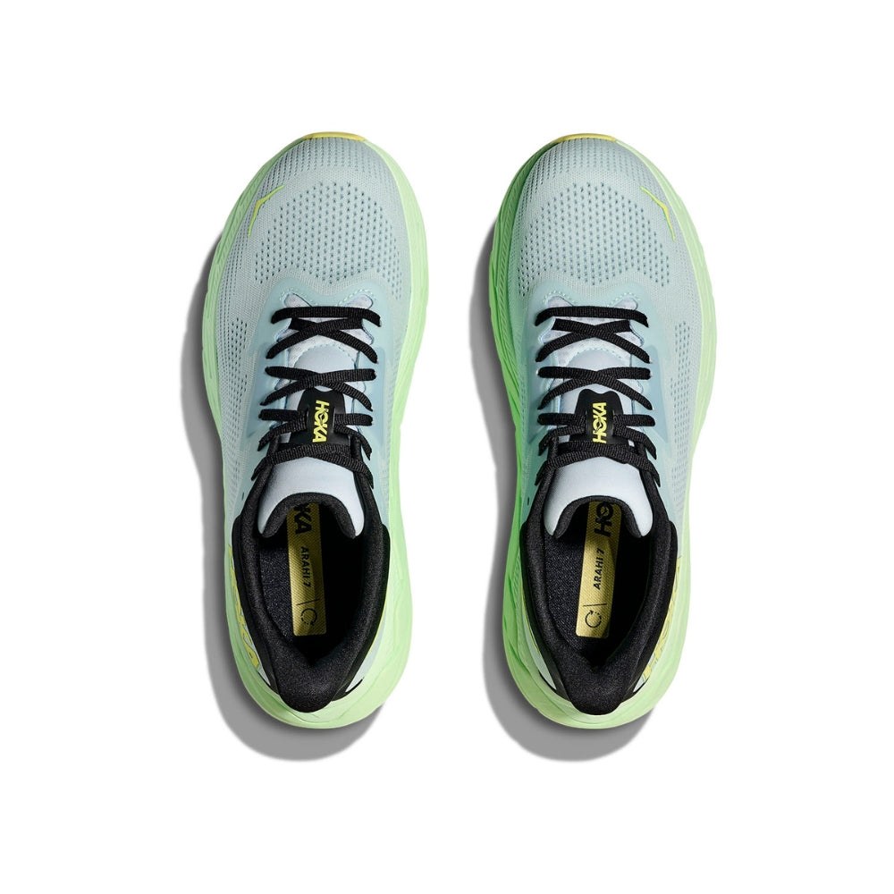 Hoka Arahi 7 Running Shoe ¨C Men's - Black/White/Droplet/Druzy/Frost/Gold/Outer Space/White - 22