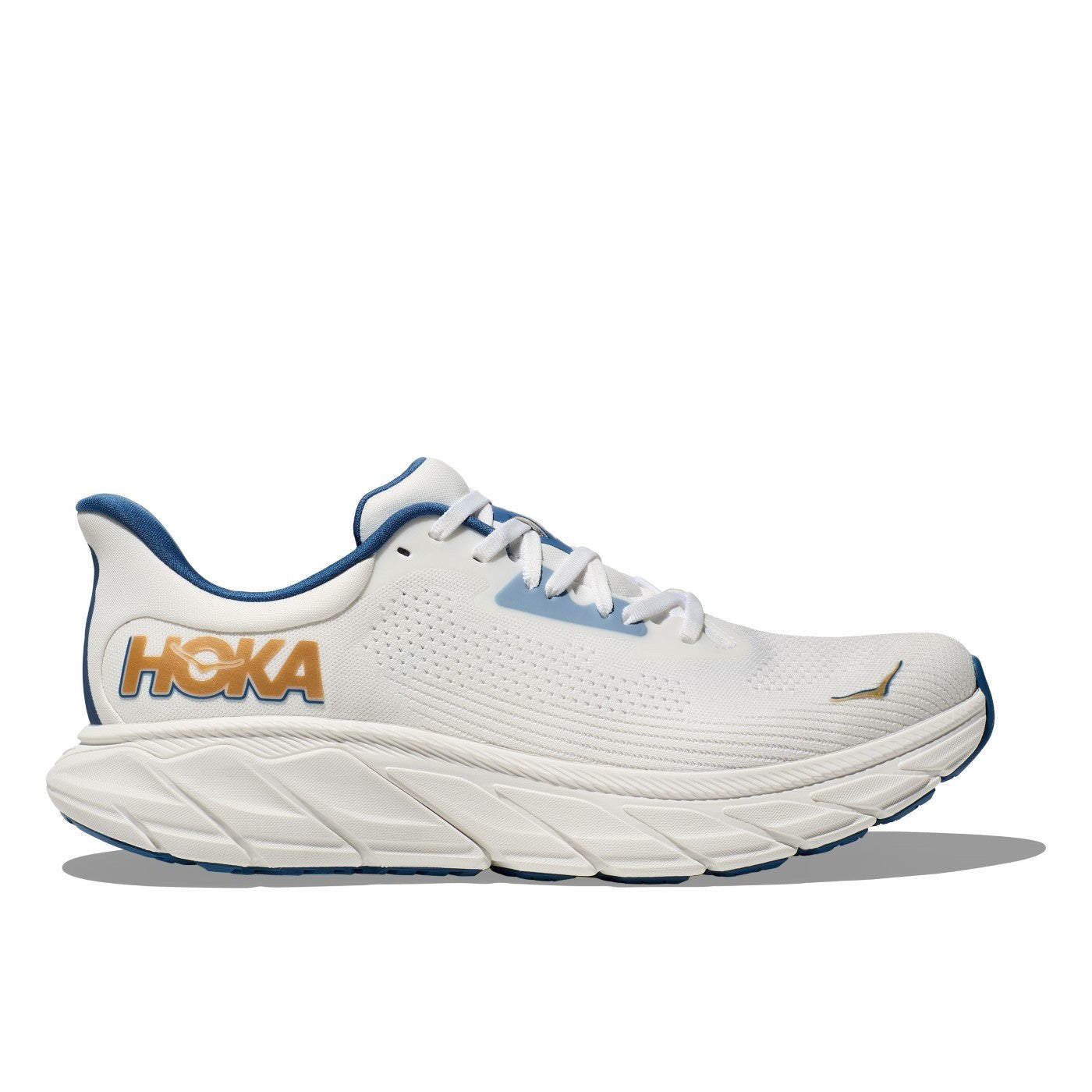 Hoka Arahi 7 Running Shoe ¨C Men's - Black/White/Droplet/Druzy/Frost/Gold/Outer Space/White - 28