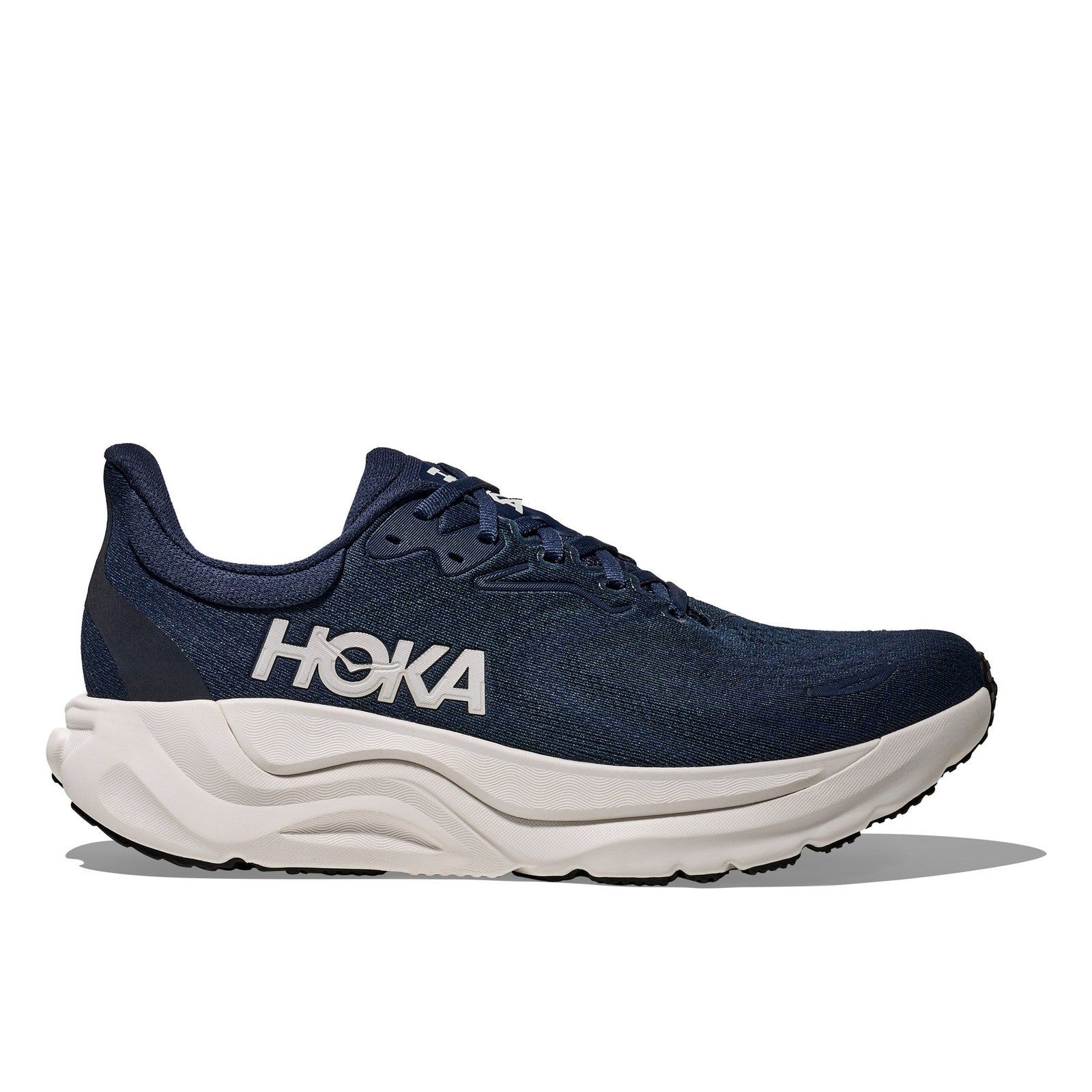 Hoka Arahi 8 Running Shoe ¨C Men's - Black/White/Grout/Putty/Stardust/Cosmic Grey/Varsity Navy/White - 25