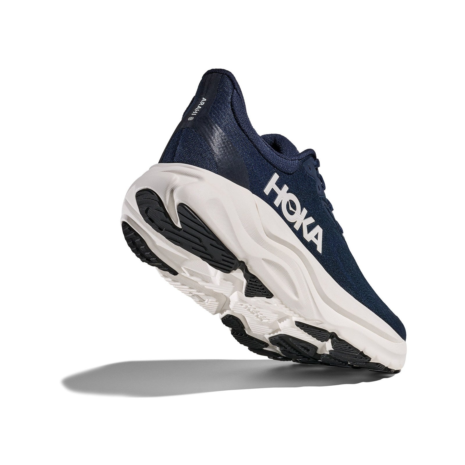 Hoka Arahi 8 Running Shoe ¨C Men's - Black/White/Grout/Putty/Stardust/Cosmic Grey/Varsity Navy/White - 32