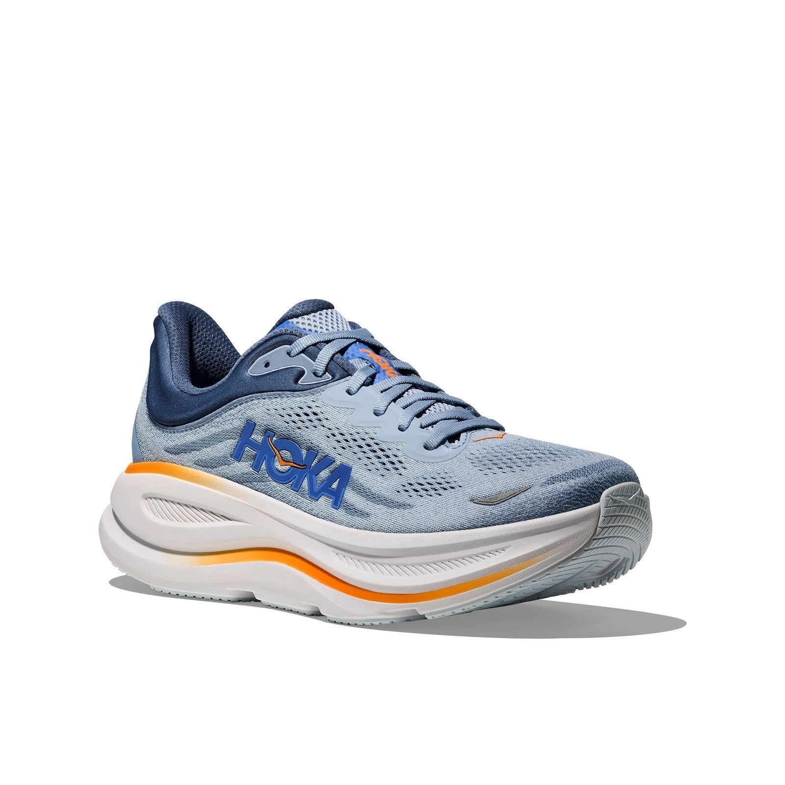Hoka Bondi 9 Running Shoe ¨C Men's - Stucco/Grout/Black/Black/Black/White/Cosmic Grey/Ultramarine/Drizzle/Downpour/Frost/Pale