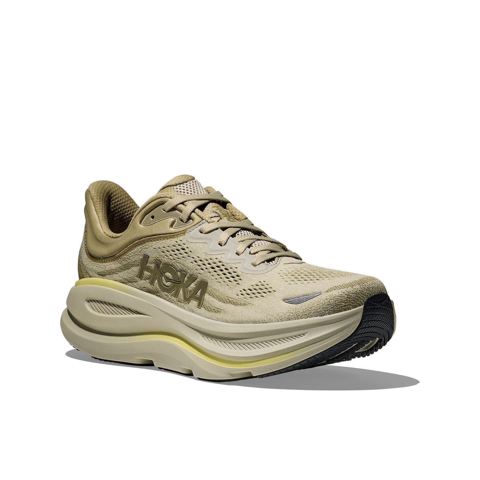 Hoka Bondi 9 Running Shoe ¨C Men's - Stucco/Grout/Black/Black/Black/White/Cosmic Grey/Ultramarine/Drizzle/Downpour/Frost/Pale
