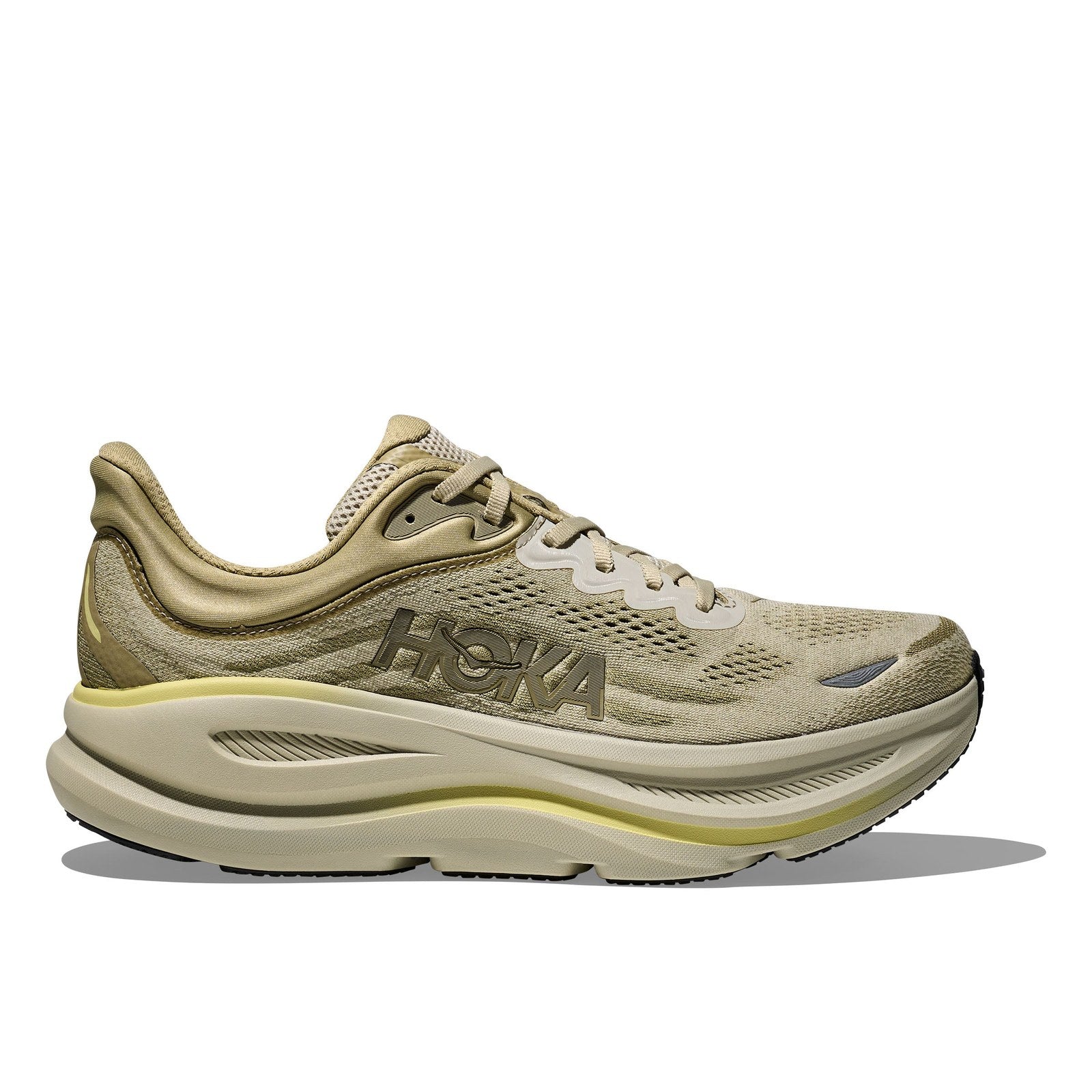 Hoka Bondi 9 Running Shoe ¨C Men's - Stucco/Grout/Black/Black/Black/White/Cosmic Grey/Ultramarine/Drizzle/Downpour/Frost/Pale