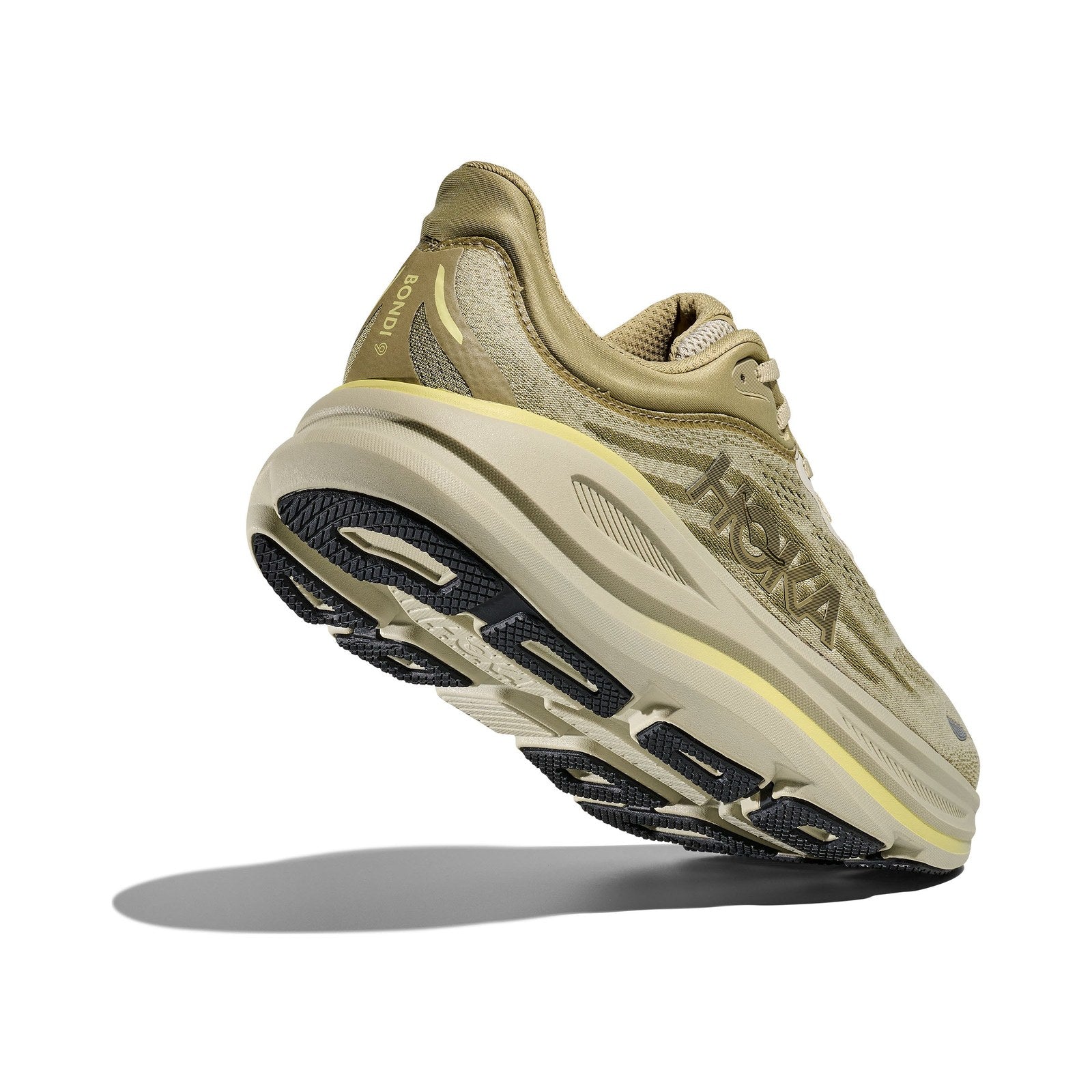 Hoka Bondi 9 Running Shoe ¨C Men's - Stucco/Grout/Black/Black/Black/White/Cosmic Grey/Ultramarine/Drizzle/Downpour/Frost/Pale
