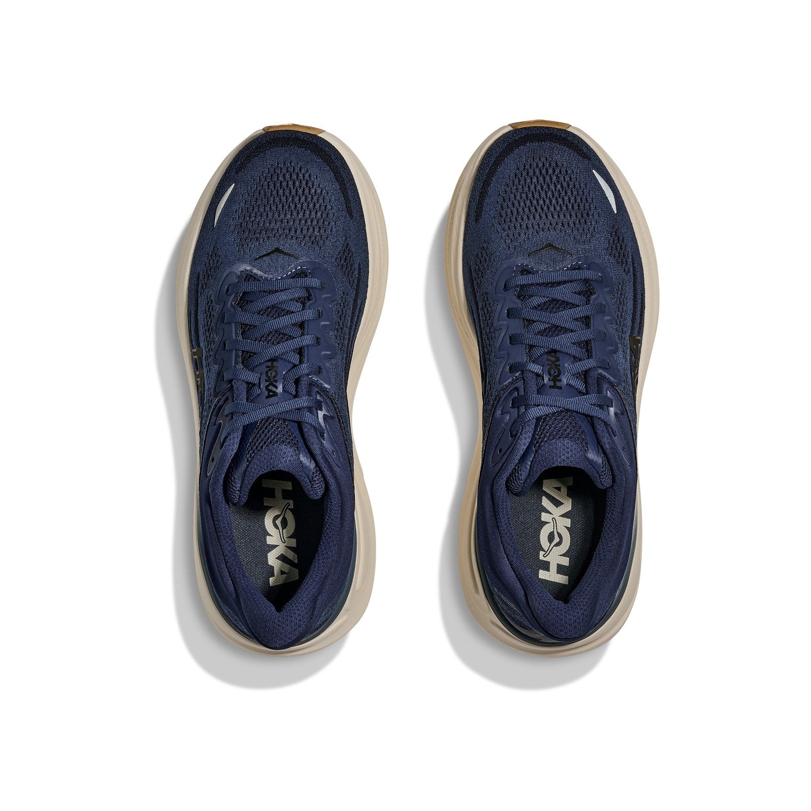 Hoka Bondi 9 Running Shoe ¨C Men's - Stucco/Grout/Black/Black/Black/White/Cosmic Grey/Ultramarine/Drizzle/Downpour/Frost/Pale