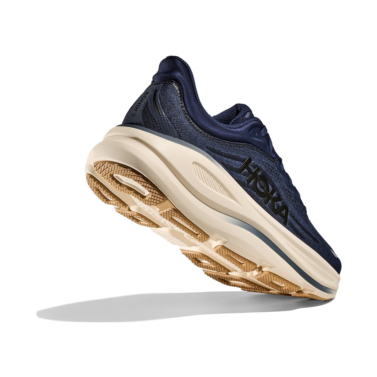 Hoka Bondi 9 Running Shoe ¨C Men's - Stucco/Grout/Black/Black/Black/White/Cosmic Grey/Ultramarine/Drizzle/Downpour/Frost/Pale