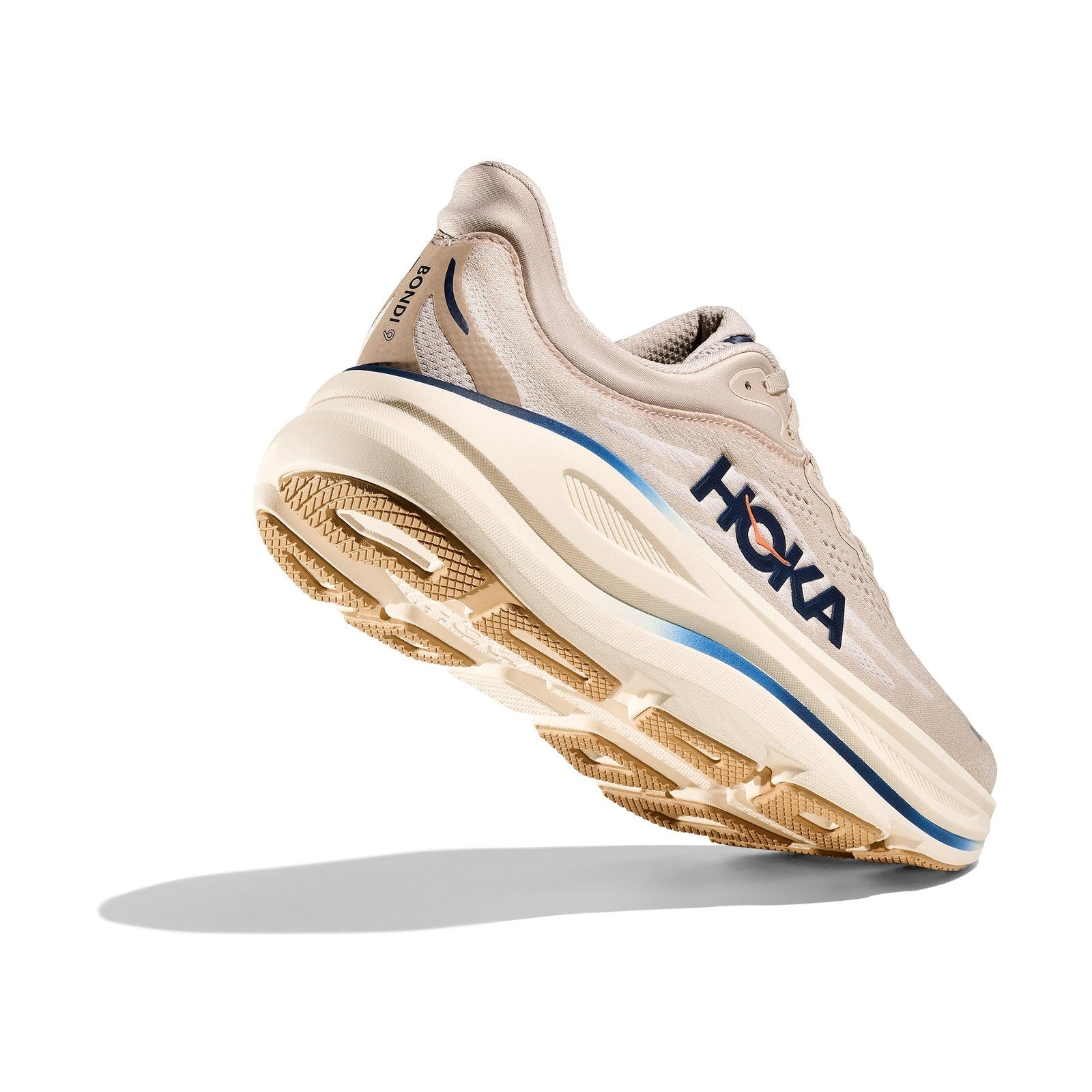 Hoka Bondi 9 Running Shoe ¨C Men's - Stucco/Grout/Black/Black/Black/White/Cosmic Grey/Ultramarine/Drizzle/Downpour/Frost/Pale