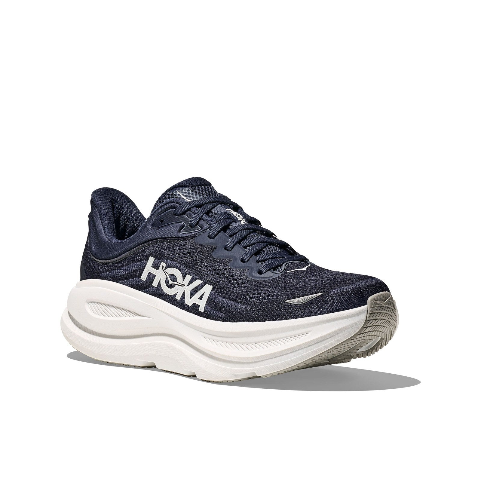 Hoka Bondi 9 Running Shoe ¨C Men's - Stucco/Grout/Black/Black/Black/White/Cosmic Grey/Ultramarine/Drizzle/Downpour/Frost/Pale