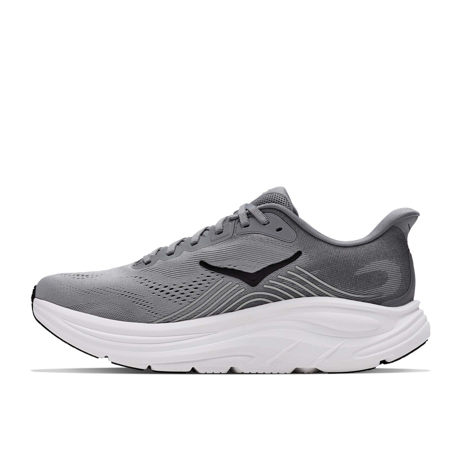 Hoka Clifton 11 Running Shoe ¨C Men's - Galactic Grey/Stellar Grey/Black/Black/Black/White - 2